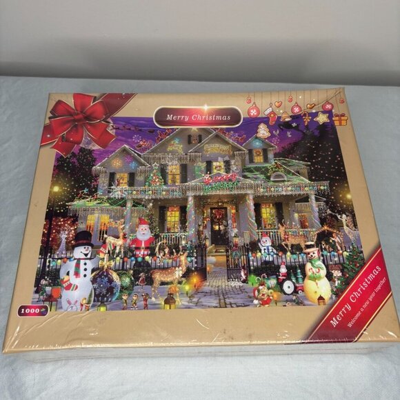 AMALFI New Sealed 1000 Piece Merry Christmas Puzzle - Picture 4 of 5